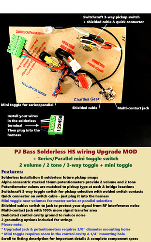 Bass solderless wiring - bass, hs